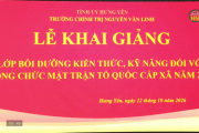 Nâng cao năng lực cán bộ mặt trận
