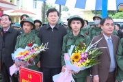 Phó Bí thư Thường trực Tỉnh ủy, Chủ tịch HĐND tỉnh  Hưng Yên dự Lễ giao, nhận quân tại huyện Văn Giang