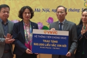 Hệ thống tiêm chủng VNVC trao tặng bộ Y tế 500.000 liều vắc xin phòng sởi 