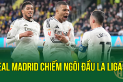 Real Madrid chiếm ngôi đầu La Liga