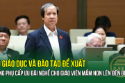 Bộ Giáo dục và Đào tạo: Đề xuất tăng phụ cấp ưu đãi nghề cho giáo viên mầm non lên đến 80%