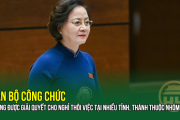 CÁN BỘ CÔNG CHỨC không được giải quyết cho nghỉ thôi việc tại nhiều tỉnh, thành thuộc nhóm nào?