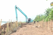 Sớm khắc phục sạt lở bờ tả sông Hồng ở xã Châu Ninh