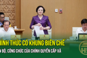 Chính thức có khung Biên chế cán bộ, công chức của chính quyền cấp xã