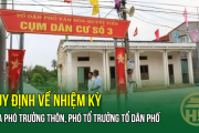 Quy định về nhiệm kỳ của Phó Trưởng thôn, Phó Tổ trưởng tổ dân phố