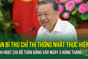 Ban Bí thư Chỉ thị thống nhất thực hiện sinh hoạt chi bộ toàn Đảng vào ngày 3 hàng tháng