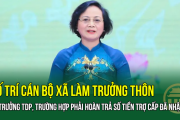 Bố trí cán bộ xã làm Trưởng thôn, Tổ trưởng TDP, trường hợp phải hoàn trả số tiền trợ cấp đã nhận