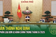 Hoàn thành Nghị quyết về phân loại đơn vị hành chính mới trong tháng 9/2025