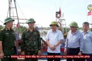 Kiểm tra, chỉ đạo công tác ứng phó với bão số 9