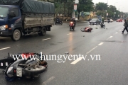 TP Hưng Yên: Hai xe máy va chạm, 2 người bị thương nặng