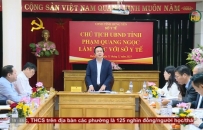 Chủ tịch UBND tỉnh l&agrave;m việc với ng&agrave;nh y tế