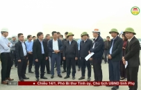 Chủ tịch UBND tỉnh kiểm tra dự &aacute;n đường T&acirc;n Ph&uacute;c-V&otilde;ng Phan