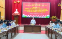 Đo&agrave;n c&ocirc;ng t&aacute;c của Ban Thường vụ Tỉnh ủy l&agrave;m việc với c&aacute;c x&atilde;