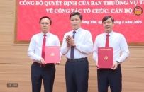 C&ocirc;ng bố quyết định c&ocirc;ng t&aacute;c tổ chức, c&aacute;n bộ