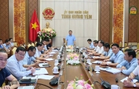 UBND tỉnh nghe b&aacute;o c&aacute;o phương &aacute;n thiết kế, đầu tư một số dự &aacute;n