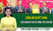Thời sự Hưng Yên thứ Ba ngày 11/11/2025