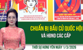 Thời sự Hưng Y&ecirc;n Chủ nhật ng&agrave;y 1/3/2026