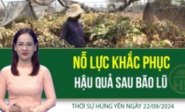 Thời sự Hưng Y&ecirc;n Chủ nhật ng&agrave;y 22/09/2024