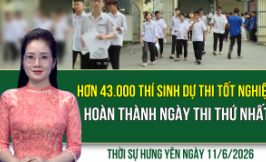 Thời sự Hưng Y&ecirc;n thứ Năm ng&agrave;y 11/6/2026