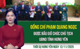 Thời sự Hưng Yên thứ Tư ngày 12/11/2025