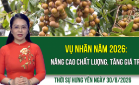 Thời sự Hưng Y&ecirc;n Chủ nhật ng&agrave;y 30/8/2026