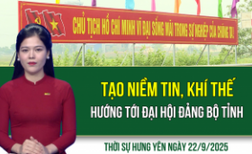 Thời sự Hưng Yên thứ Hai ngày 22/9/2025