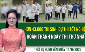 Thời sự Hưng Y&ecirc;n thứ Năm ng&agrave;y 11/6/2026