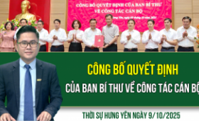 Thời sự Hưng Yên thứ Năm ngày 9/10/2025