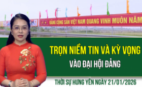 Thời sự Hưng Y&ecirc;n thứ Tư ng&agrave;y 21/1/2026