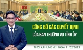 Thời sự Hưng Yên thứ Ba ngày 11/02/2025