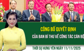 Thời sự Hưng Yên thứ Ba ngày 11/11/2025