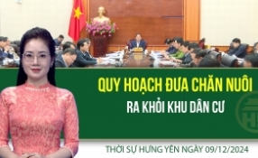 Thời sự Hưng Yên thứ Hai ngày 09/12/2024