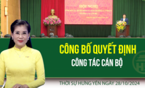 Thời sự Hưng Yên thứ Hai ngày 28/10/2024