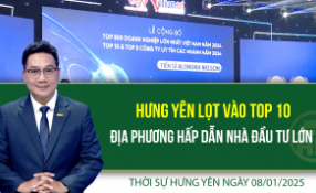 Thời sự Hưng Yên thứ Năm ngày 09/01/2025