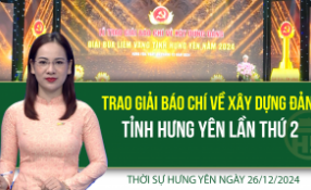 Thời sự Hưng Yên thứ Năm ngày 26/12/2024