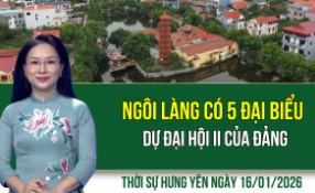 Thời sự Hưng Y&ecirc;n thứ S&aacute;u ng&agrave;y 16/01/2026
