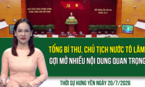 Thời sự Hưng Yên thứ Hai ngày 20/7/2026
