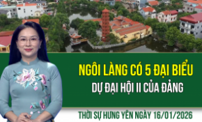Thời sự Hưng Yên thứ Sáu ngày 16/01/2026