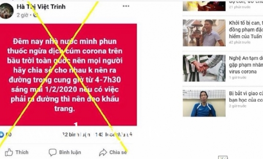 Cảnh giác với thông tin thất thiệt về virus corona trên mạng