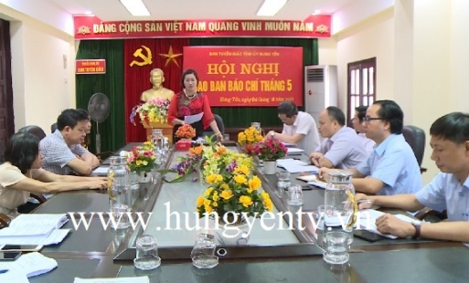Hưng Yên giao ban báo chí tháng 5 