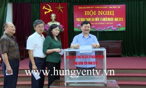 Hưng Yên phát động tháng cao điểm ủng hộ Quỹ Vì người nghèo