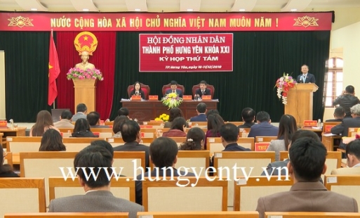 HĐND thành phố Hưng Yên khóa XXI khai mạc kỳ họp thứ 8