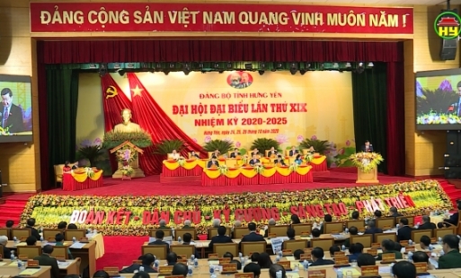 Đảng bộ tỉnh Hưng Yên khai mạc trọng thể Đại hội lần thứ XIX, nhiệm kỳ 2020-2025
