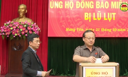 Hưng Yên phát động ủng hộ đồng bào miền Trung bị lũ lụt