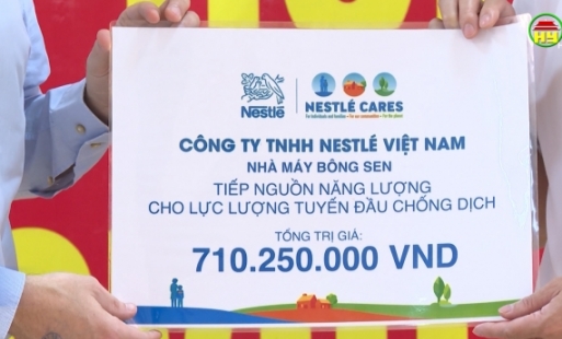 Công ty Neslte ủng hộ phòng chống dịch