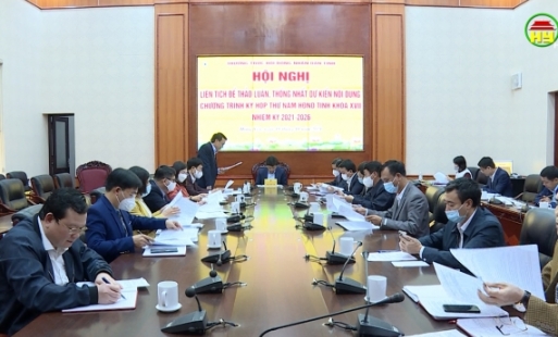 Thống nhất dự kiến nội dung chương trình kỳ họp thứ năm khoá XVII nhiệm kỳ 2021-2026