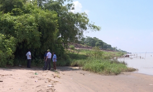 Nguy cơ sạt lở đê bối sông Hồng