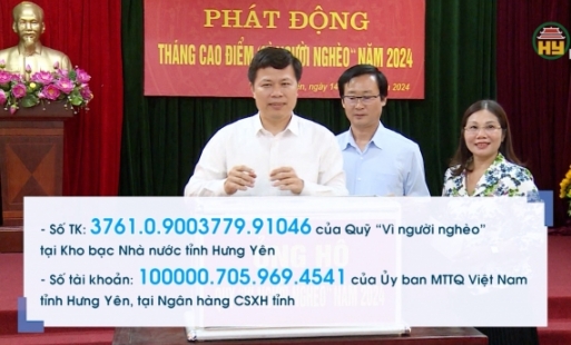 Hưng Yên phát động tháng cao điểm vì người nghèo năm 2024