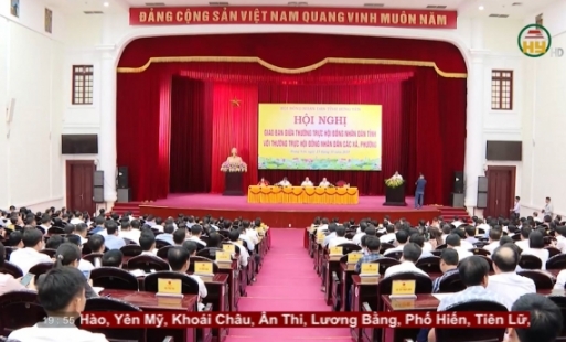 Giao ban giữa Thường trực HĐND tỉnh với Thường trực HĐND các xã, phường