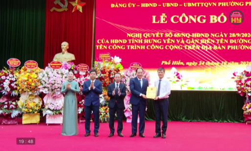 Phường Phố Hiến gắn biển tên đường, tên phố